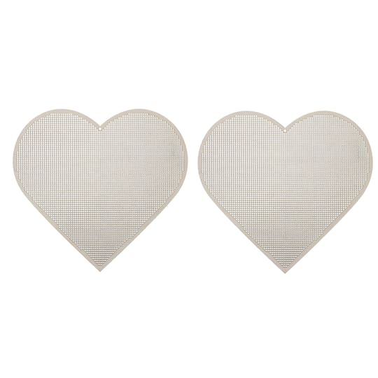 8&#x22; Heart Cross Stitch Wood Canvas, 2ct. by Loops &#x26; Threads&#xAE;